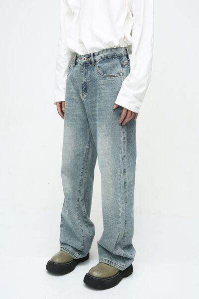 Mid Rise Jeans with Pockets - Hovatok
