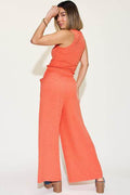 Basic Bae Full Size Ribbed Tank and Wide Leg Pants Set - Hovatok