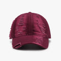 Distressed Adjustable Cotton Baseball Cap - Hovatok