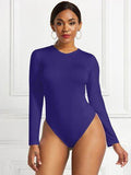 Round Neck Long Sleeve Bodysuit - Hovatok