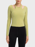 Millennia Halter Neck Long Sleeve Sporty Top - Hovatok