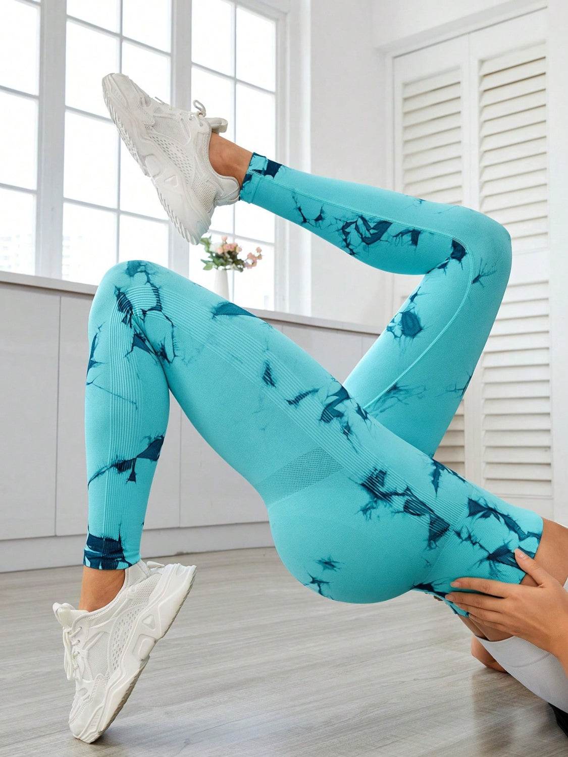 Printed High Waist Active Leggings - Hovatok