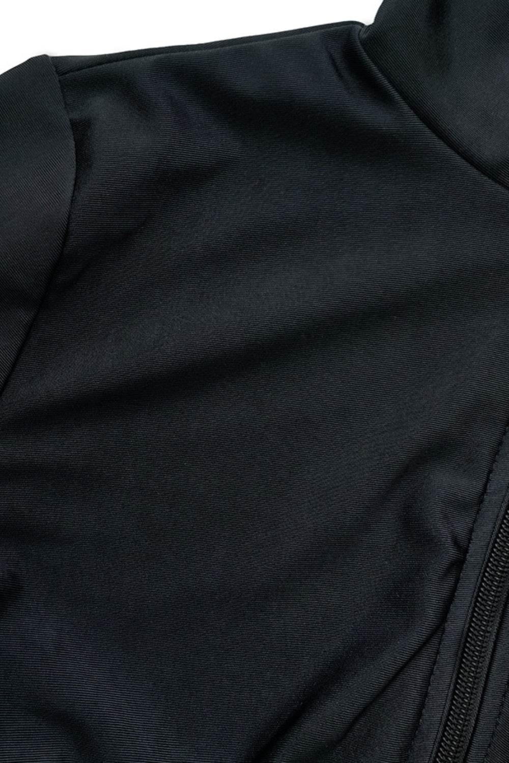 Zip Up Long Sleeve One-Piece Swimwear - Hovatok
