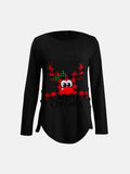 Full Size Reindeer Round Neck Long Sleeve T-Shirt - Hovatok
