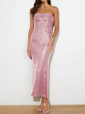 Sequin Cutout Tube Dress - Hovatok