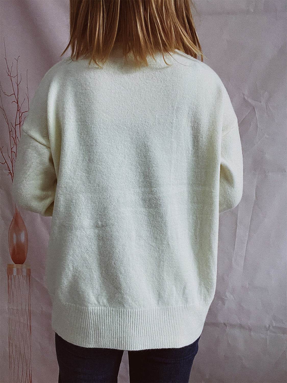 Turtleneck Long Sleeve Sweater - Hovatok