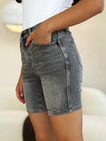 Judy Blue Full Size High Waist Washed Denim Shorts - Hovatok