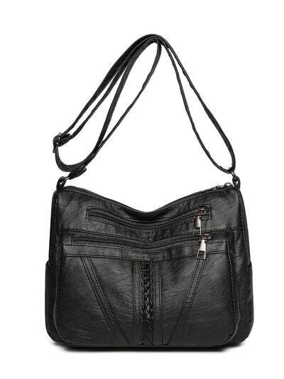 PU Leather Adjustable Strap Shoulder Bag - Hovatok