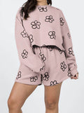 Floral Dropped Shoulder Sweatshirt and Shorts Set - Hovatok