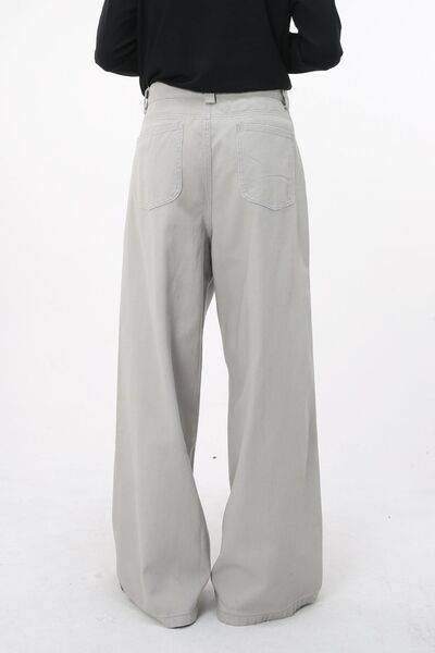 Wide Leg Jeans with Pockets - Hovatok