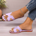 PU Leather Flat Sandals - Hovatok
