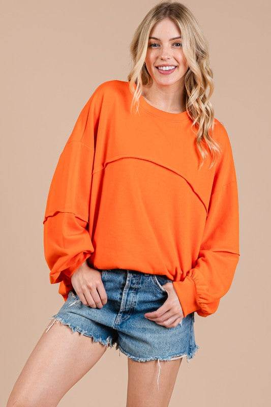 Ces Femme Exposed Seam Long Sleeve Sweatshirt - Hovatok