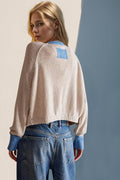 Double Take Contrast Button Up Long Sleeve Cardigan - Hovatok