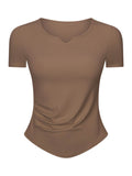 Millennia Notched Short Sleeve Active T-Shirt - Hovatok