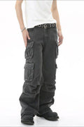 Men's Multi-Pocket Pleated Cargo Jeans - Hovatok