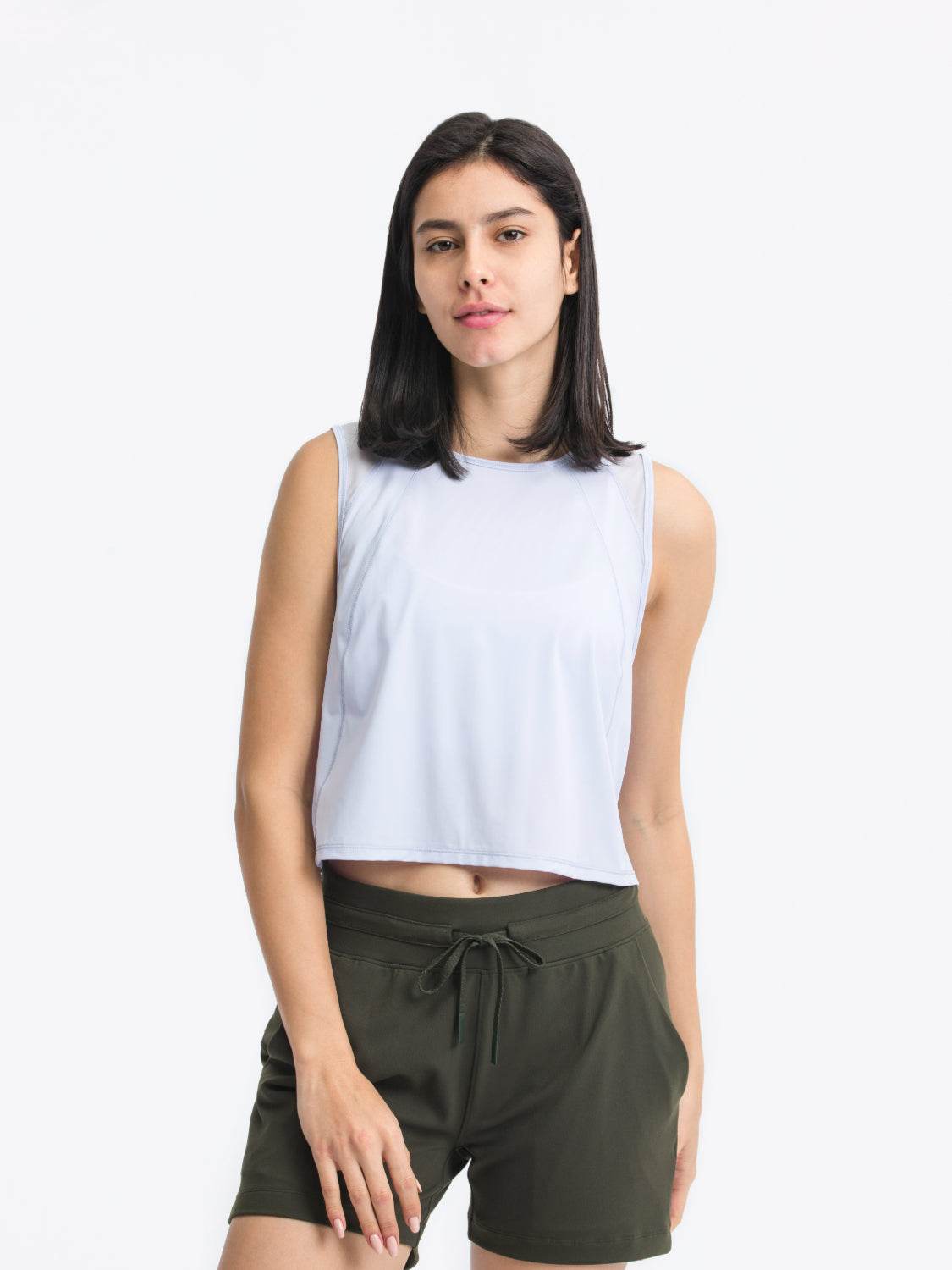 Millennia Round Neck Cropped Active Tank - Hovatok