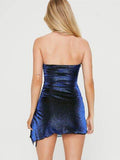Slit Drawstring Sleeveless Wrap Dress - Hovatok