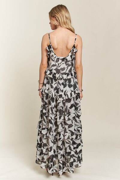 ADORA Ruffled Tiered Scoop Neck Cami Dress - Hovatok