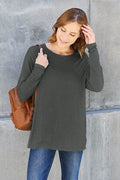 Basic Bae Full Size Round Neck Dropped Shoulder T-Shirt - Hovatok