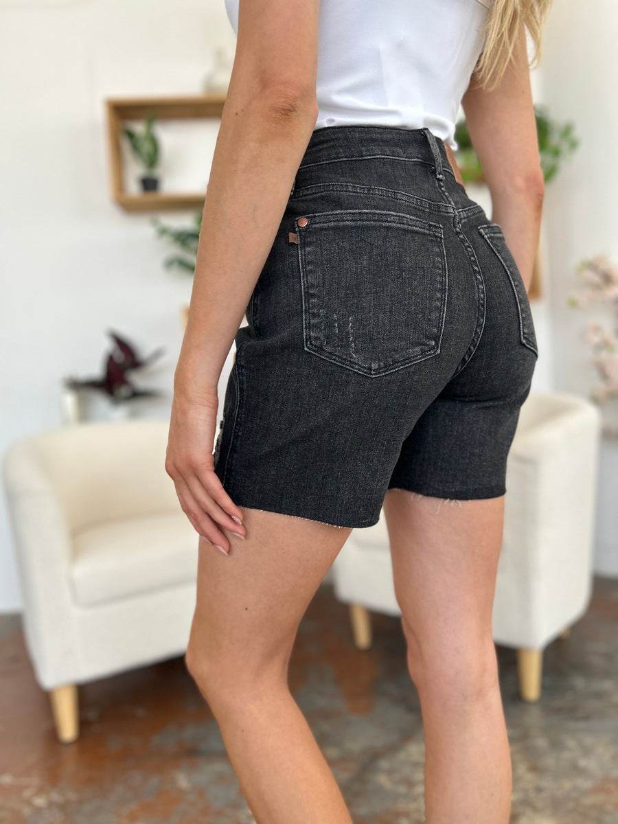 Judy Blue Full Size High Waist Rigid Magic Denim Shorts - Hovatok