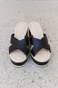 Weeboo Cherish The Moments Contrast Platform Sandals in Black - Hovatok