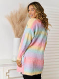 Angel Wings Full Size Gradient Open Front Cardigan - Hovatok