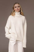 Basic Bae Turtleneck Dropped Shoulder Long Sleeve Sweater - Hovatok