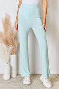 RISEN Full Size High Waist Ultra Soft Knit Flare Pants - Hovatok