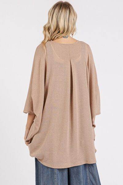 Mittoshop Open Front Batwing Sleeve Cardigan - Hovatok