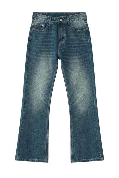 Straight Leg Jeans with Pockets - Hovatok
