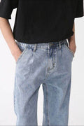 Mid Rise Baggy Jeans with Pockets - Hovatok