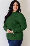 Basic Bae Full Size Ribbed Mock Neck Long Sleeve T-Shirt - Hovatok