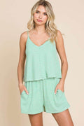 Culture Code Full Size Double Flare Striped Romper - Hovatok