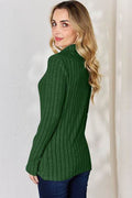 Basic Bae Full Size Ribbed Mock Neck Long Sleeve T-Shirt - Hovatok