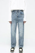 Men's Washed Straight-Leg Jeans - Hovatok