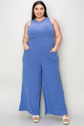 Basic Bae Full Size Ribbed Tank and Wide Leg Pants Set - Hovatok