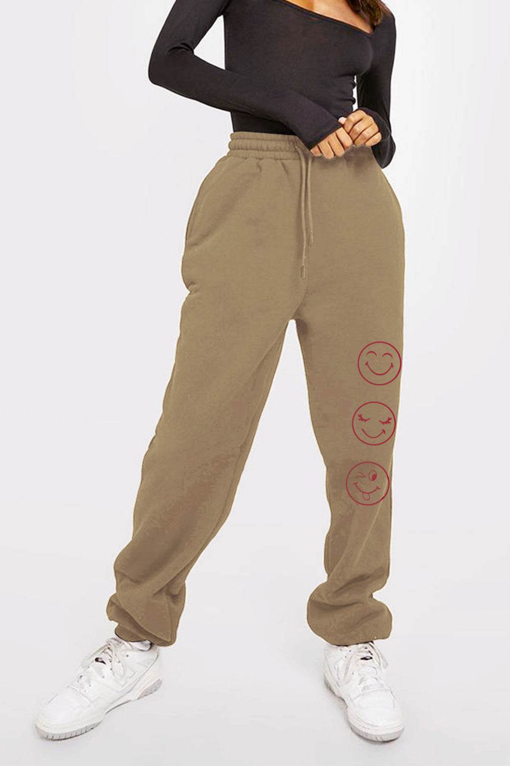 Simply Love Full Size Emoji Graphic Sweatpants - Hovatok