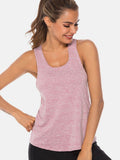 Full Size Scoop Neck Wide Strap Active Tank - Hovatok