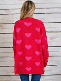 Angel Wings Heart Open Front Long Sleeve Cardigan - Hovatok