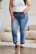 Judy Blue Full Size Release Hem Cropped Bootcut Jeans - Hovatok