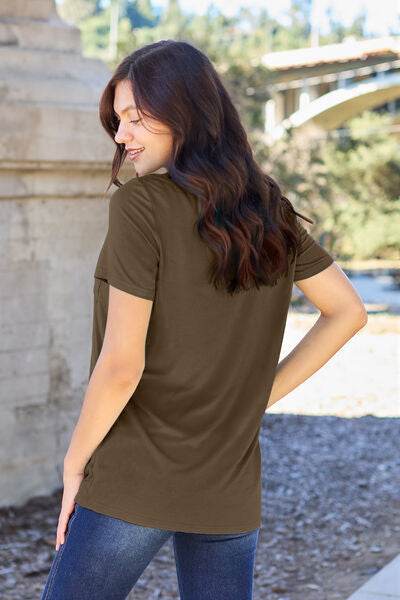 Basic Bae Full Size V-Neck Short Sleeve T-Shirt - Hovatok