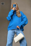Basic Bae Turtleneck Dropped Shoulder Long Sleeve Sweater - Hovatok