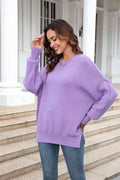 Angel Wings Round Neck Long Sleeve Sweater - Hovatok