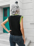 Geometric V-Neck Sweater Vest - Hovatok