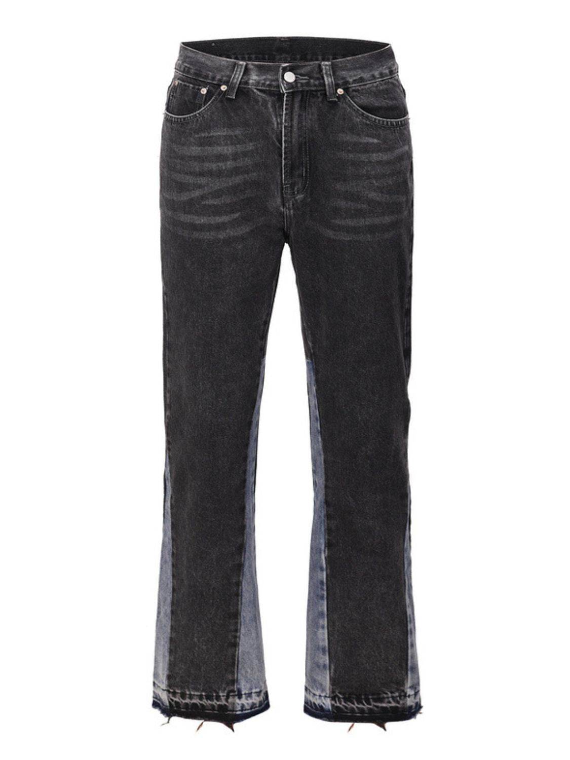 Men's Washed Bootcut Jeans - Hovatok