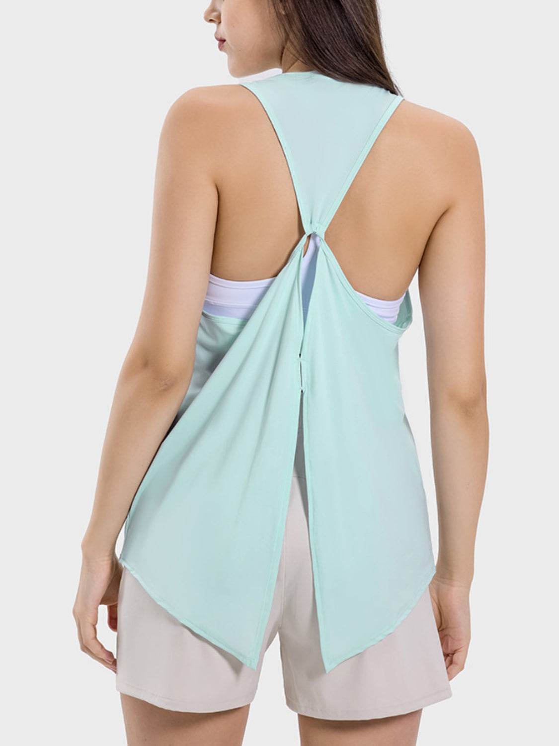 Millennia Round Neck Wide Strap Active Tank - Hovatok