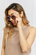 Square Metal-Plastic Hybrid Temple Sunglasses - Hovatok