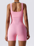 Basic Bae Ribbed Sleeveless Active Romper - Hovatok