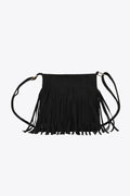 Adored PU Leather Crossbody Bag with Fringe - Hovatok