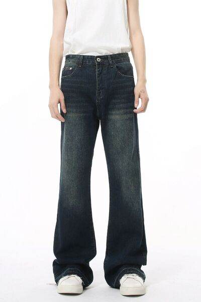 Raw Hem Jeans with Pockets - Hovatok